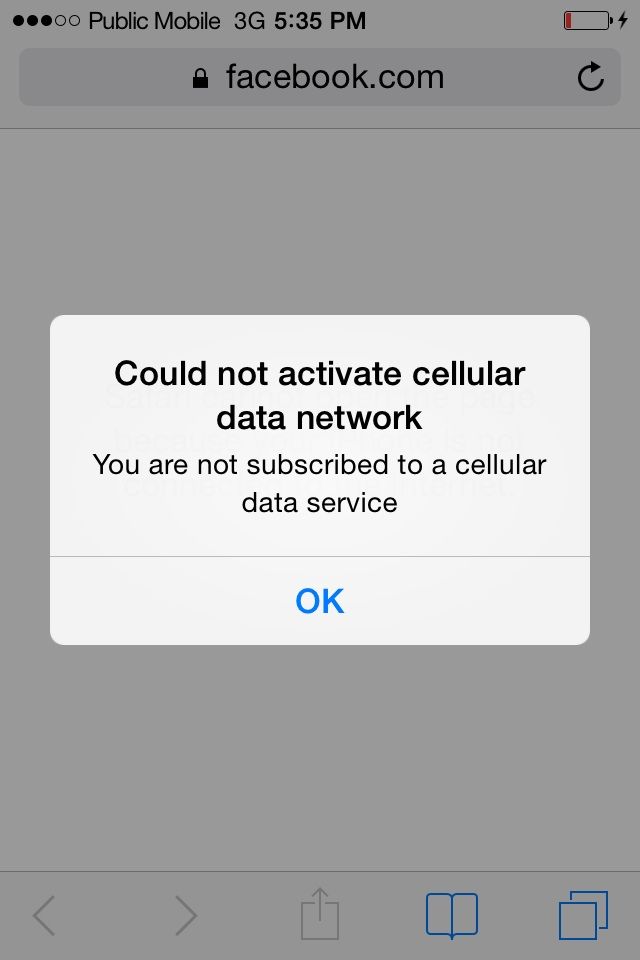 No cellular service
