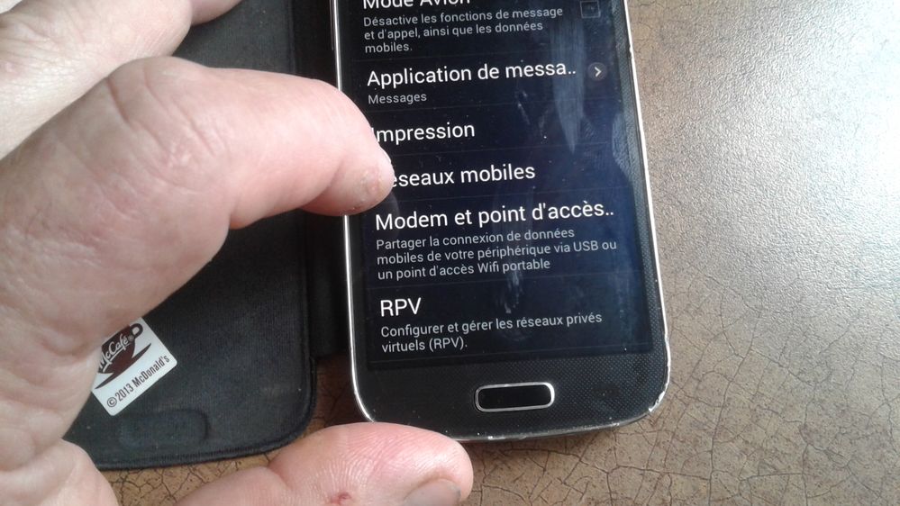 Selectionner reseau mobile