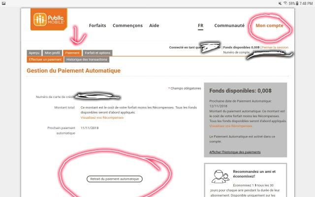 Retrait du paiement automatique