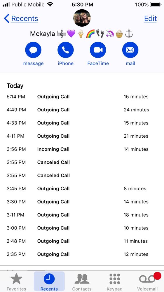 This is how many dropped calls I had yesterday