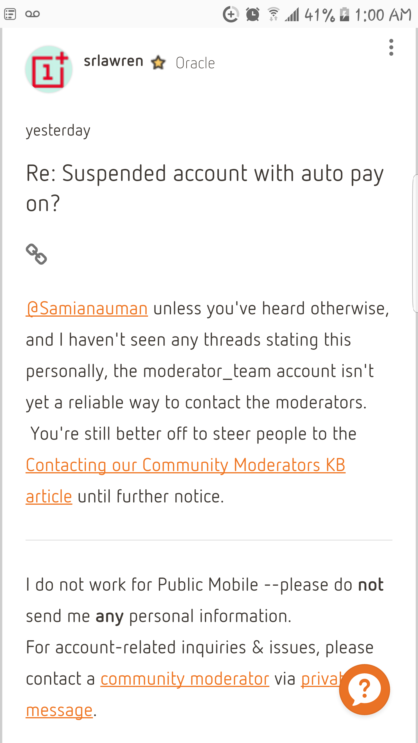 Can't reset password Community