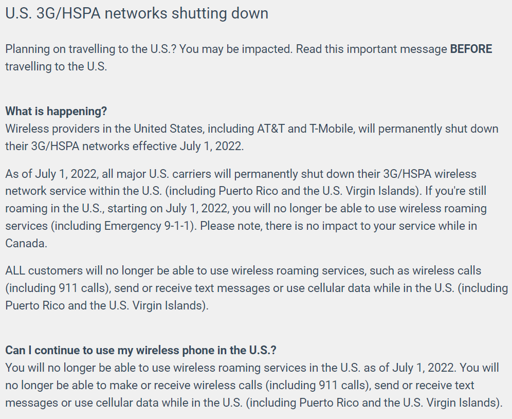 Primus removes US roaming capabilities