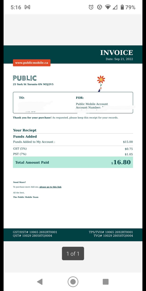 It will include your name, address, phone number and account #.