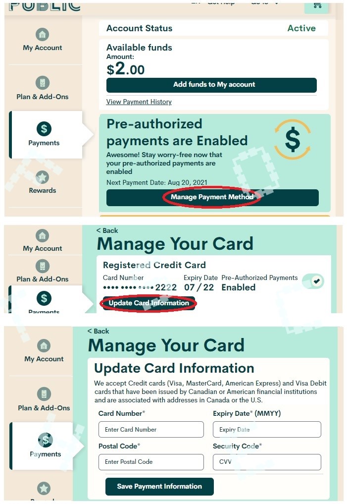 how to change your credit card on crypto.com