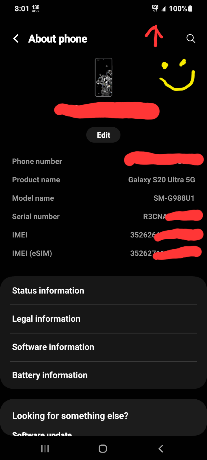Samsung Galaxy S20 G988 Ultra 5G 128 Go Dual Sim Gris